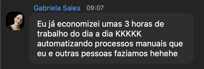 Gabriela Sales — depoimento