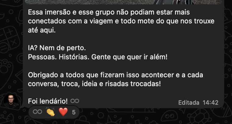 Depoimento de participante da Imersão Vale do Silício
