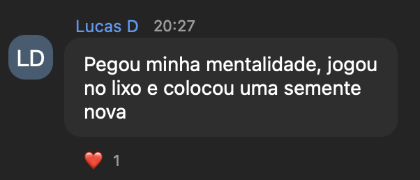 Depoimento real de aluno
