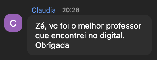 Depoimento real de aluno